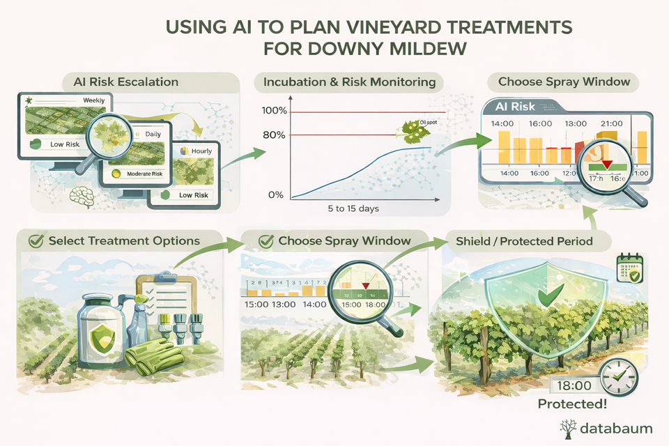 How to Use the AI Downy Mildew Model to Plan Vineyard Treatments